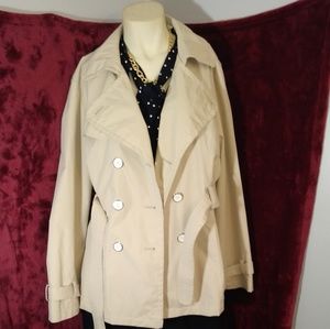 Cream double breasted dressbarn pea coat